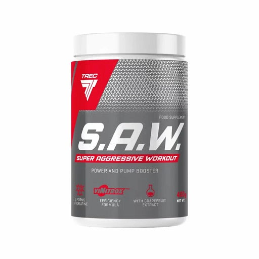 Trainings-Set: Trec Nutrition SAW Booster + Blackline Supplements BCAA – Trec Nutrition SAW Booster 400g (Blackcurrant-Lemon)