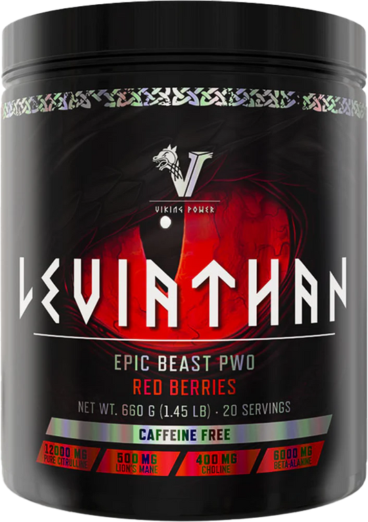 Trainings-Set: Viking Power Leviathan + Body Attack L-Carnitine – Viking Power - Leviathan Hardcore - Caffeine Free - 660 g (Red Berries)
