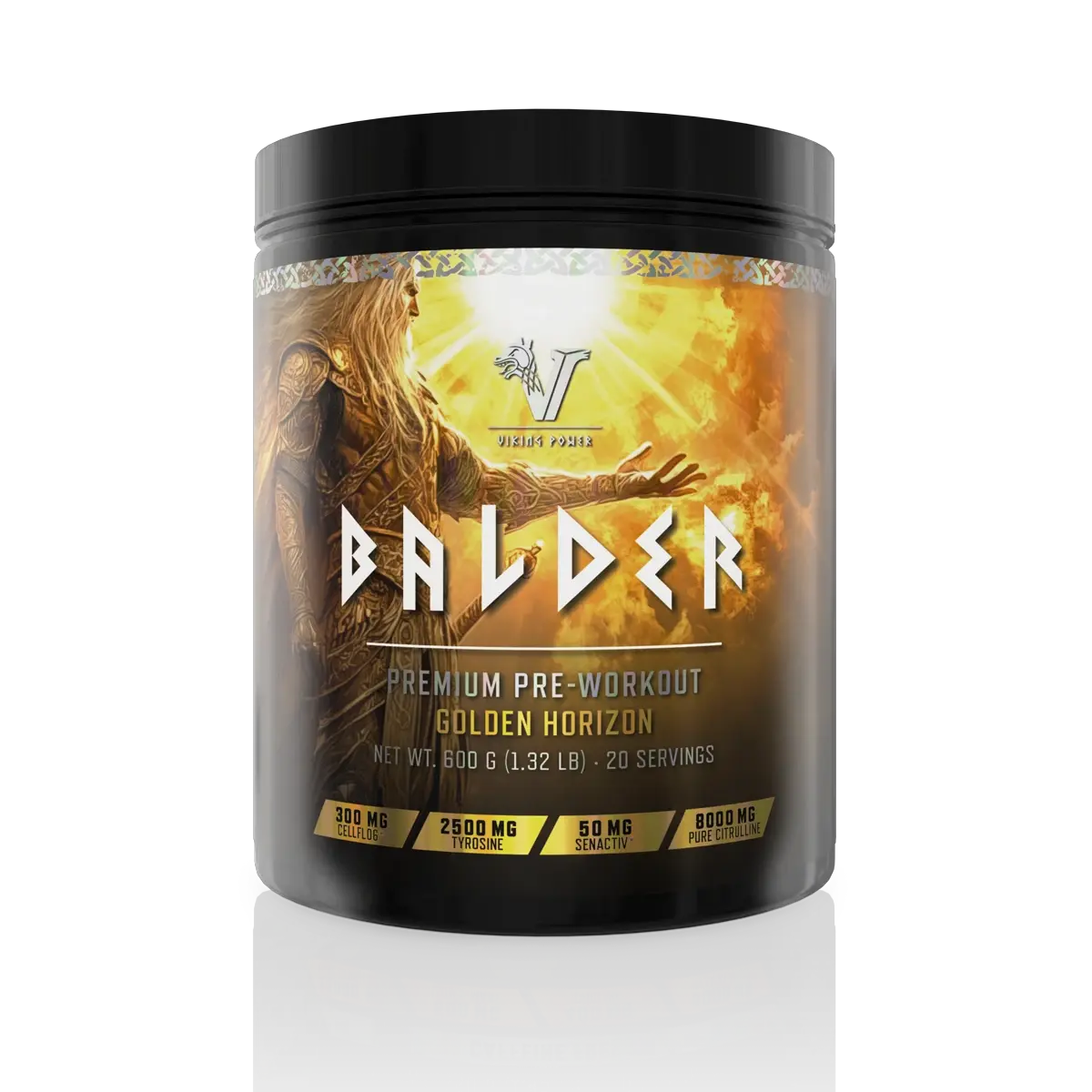 Pump-Set: Nutrend AAKG Compressed Kapseln + Viking Power Balder PWO – Viking Power Balder PWO 600g (Blood Orange)