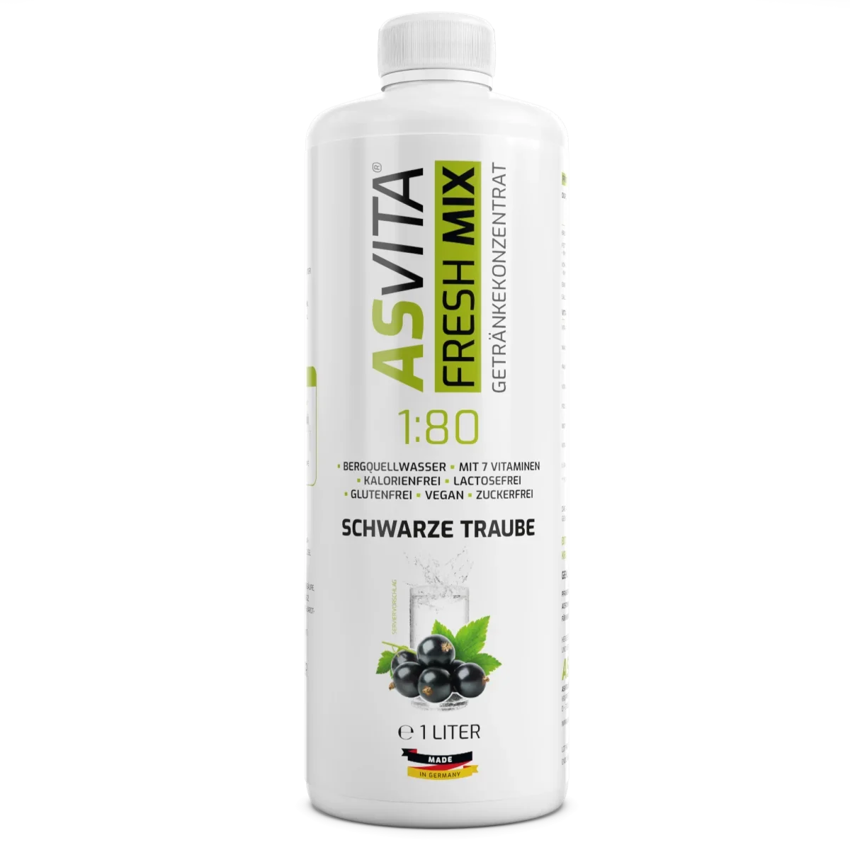 Drinks-Kiste: Body Attack + Best Body + Applied + 9 weitere – ASVita Fresh Mix Mineralgetränk 1/80 - 1L (Schw. Johannisbeere)