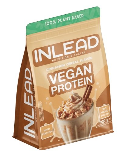 Basis-Set: INLEAD Vegan Protein + Body Attack Zink Bisglycinate – INLEAD Vegan Protein 500g (Cinnamon Cereal)
