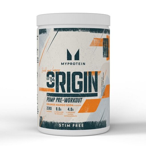 Pump-Set: Olimp AAKG Extreme Mega Caps + MyProtein Origin Pump – MyProtein Origin Pump Pre-Workout (Stim-Free) (30 Serv.) 600g (Orange Mango Soda)