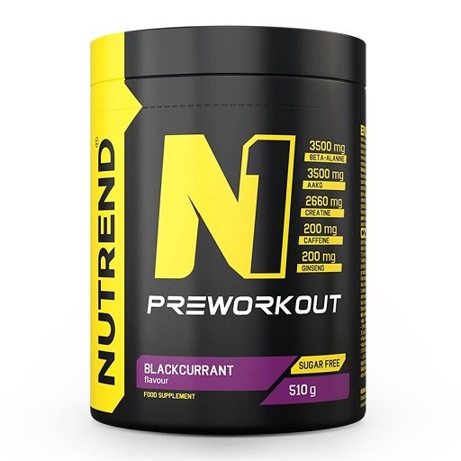 Trainings-Set: Nutrend N1 Preworkout + Body Attack Arginine Shock – Nutrend N1 Preworkout 510g (Blackcurrant)