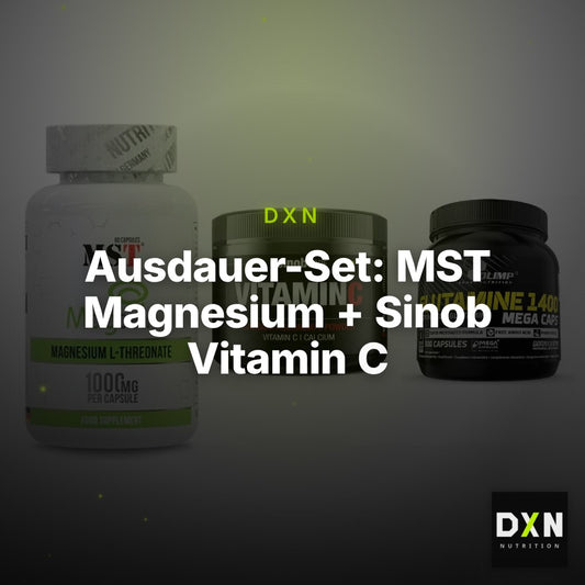 Ausdauer-Set: MST Magnesium + Sinob Vitamin C + Olimp L-Glutamin – Clean Showcase Plus