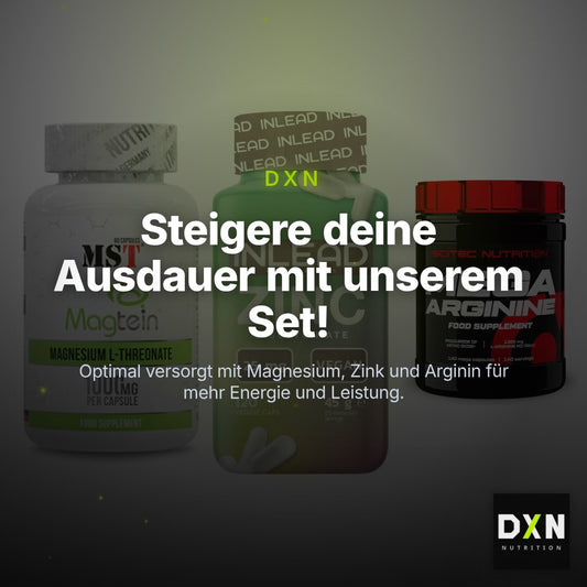 Ausdauer-Set: MST Magnesium + INLEAD Zink + Scitec Mega – Clean Showcase Plus
