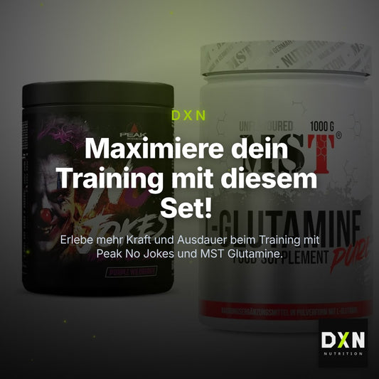 Trainings-Set: Peak No Jokes + MST Glutamine – Clean Showcase Plus