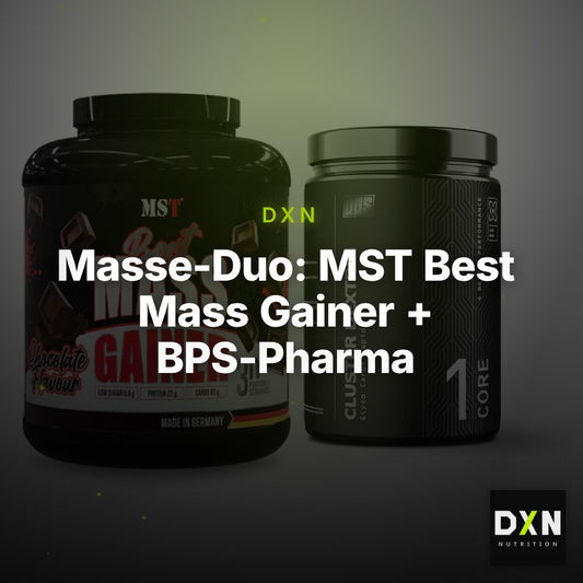 Masse-Duo: MST Best Mass Gainer + BPS-Pharma Glyco Carbs Rapid 100% – Clean Showcase Plus