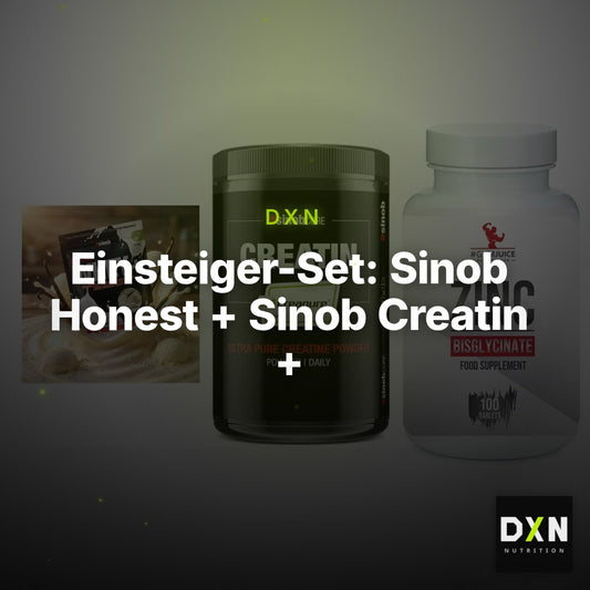Einsteiger-Set: Sinob Honest + Sinob Creatin + #GYMJUICE ZINC – Clean Showcase Plus