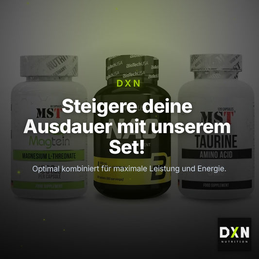 Ausdauer-Set: MST Magnesium + BioTech NAC + MST Taurine – Clean Showcase Plus
