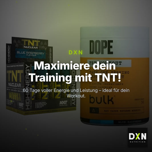 Booster-Trainingsvorrat: NXT Nutrition TNT – 60 Tage, 78 Portionen – Clean Showcase Plus
