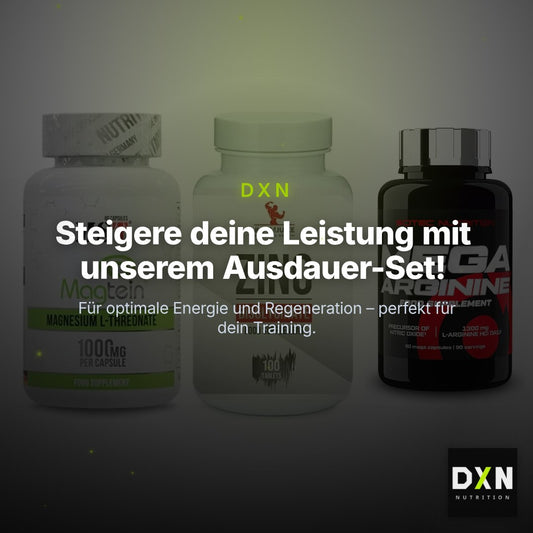 Ausdauer-Set: MST Magnesium + #GYMJUICE ZINC + Scitec Mega – Clean Showcase Plus