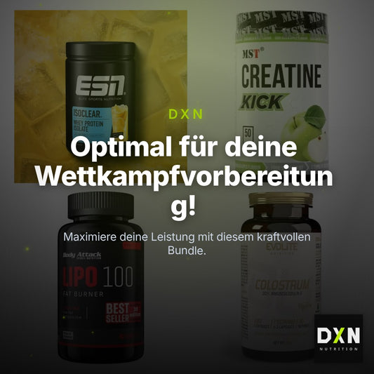 Wettkampfvorbereitung: ESN ISOCLEAR + MST Creatine + 2 weitere – Clean Showcase Plus