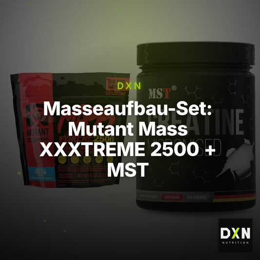 Masseaufbau-Set: Mutant Mass XXXTREME 2500 + MST Creatin Monohydrate – Clean Showcase Plus