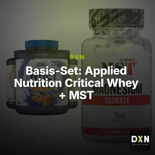 Basis-Set: Applied Nutrition Critical Whey + MST Magnesium Taurat – Clean Showcase Plus