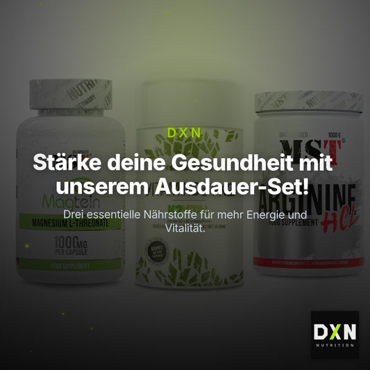 Ausdauer-Set: MST Magnesium + Sinob Vitamin D3 + MST Arginine HCL – Clean Showcase Plus