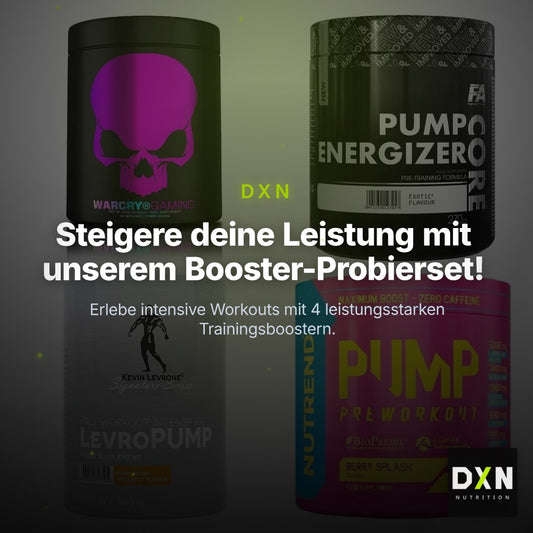 Booster-Probierset: Genius Nutrition + FA Nutrition Core + 2 weitere – Clean Showcase Plus