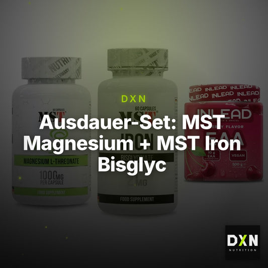 Ausdauer-Set: MST Magnesium + MST Iron Bisglyc + INLEAD EAA – Clean Showcase Plus