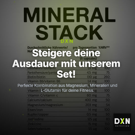 Ausdauer-Set: MST Magnesium + INLEAD Mineral + INLEAD L-Glutami – Clean Showcase Plus