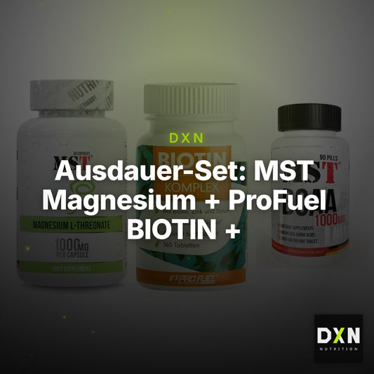 Ausdauer-Set: MST Magnesium + ProFuel BIOTIN + MST BCAA 1000 – Clean Showcase Plus