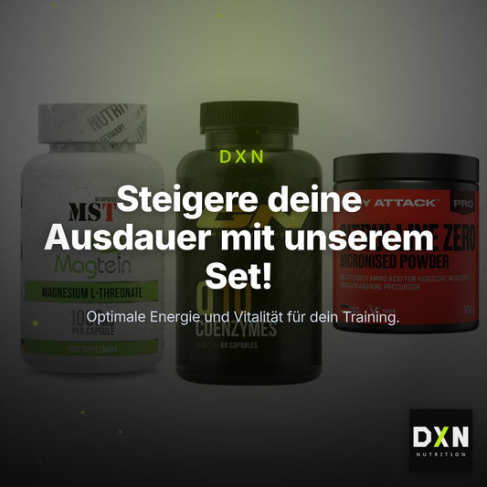 Ausdauer-Set: MST Magnesium + GN Q10 Health + Body Attack 100 – Clean Showcase Plus