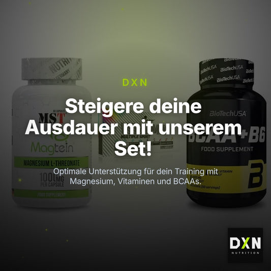 Ausdauer-Set: MST Magnesium + Olimp Vita-Min + BioTech BCAA+B6 – Clean Showcase Plus