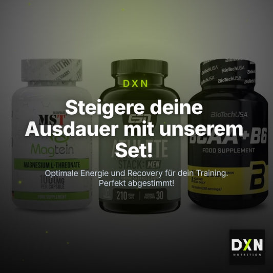 Ausdauer-Set: MST Magnesium + ESN Athlete + BioTech BCAA+B6 – Clean Showcase Plus