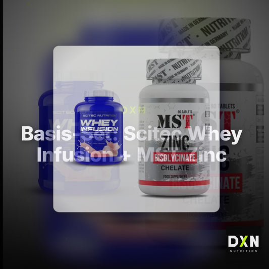 Basis-Set: Scitec Whey Infusion + MST Zinc Chelate Bisglycinate – Clean Showcase Plus