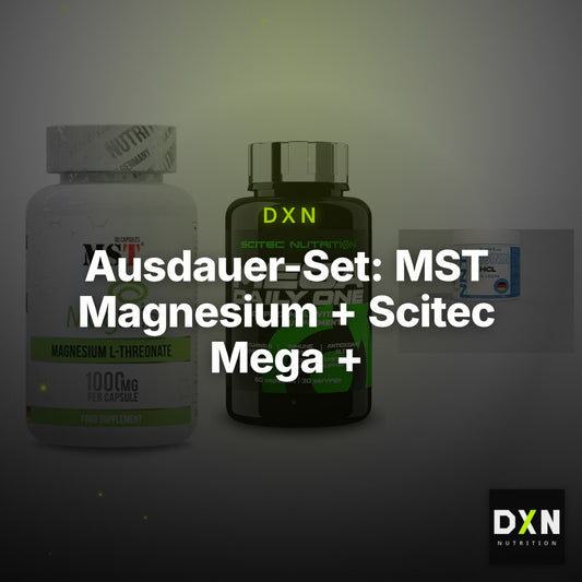 Ausdauer-Set: MST Magnesium + Scitec Mega + NNT Arginin – Clean Showcase Plus