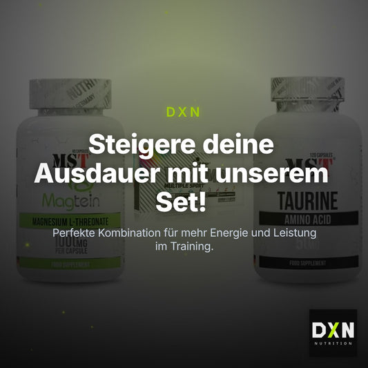 Ausdauer-Set: MST Magnesium + Olimp Vita-Min + MST Taurine – Clean Showcase Plus