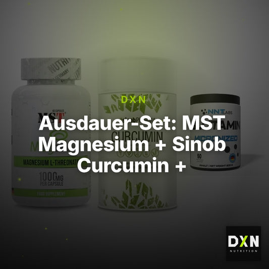 Ausdauer-Set: MST Magnesium + Sinob Curcumin + NNT Glutamin – Clean Showcase Plus