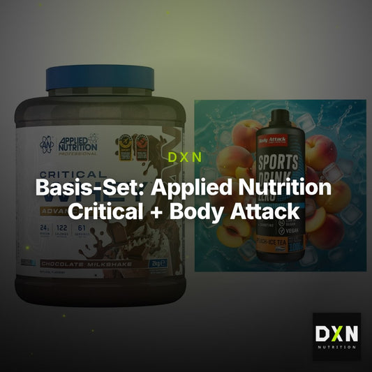 Basis-Set: Applied Nutrition Critical + Body Attack Sports Drink – Clean Showcase Plus