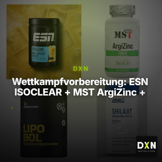Wettkampfvorbereitung: ESN ISOCLEAR + MST ArgiZinc + 2 weitere – Clean Showcase Plus