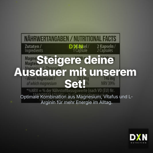 Ausdauer-Set: MST Magnesium + Big Zone Vitafus + INLEAD L-Arginin – Clean Showcase Plus