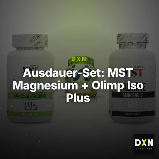 Ausdauer-Set: MST Magnesium + Olimp Iso Plus + MST Taurine – Clean Showcase Plus