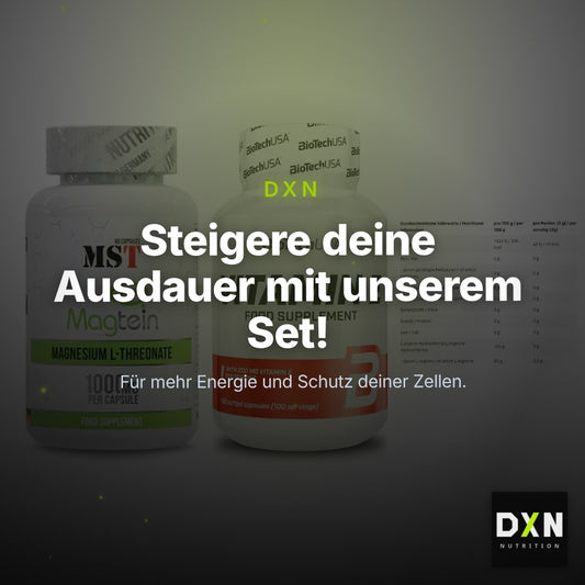 Ausdauer-Set: MST Magnesium + BioTech Vitamin + INLEAD L-Arginin – Clean Showcase Plus