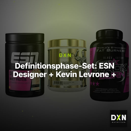 Definitionsphase-Set: ESN Designer + Kevin Levrone + Stacker2 Black – Clean Showcase Plus