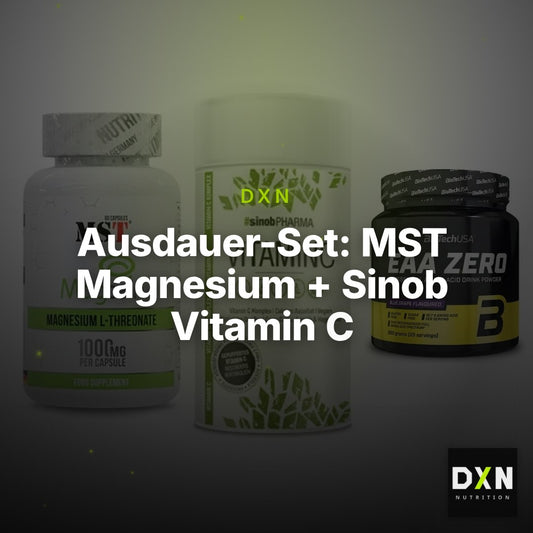Ausdauer-Set: MST Magnesium + Sinob Vitamin C + BioTech EAA Zero – Clean Showcase Plus