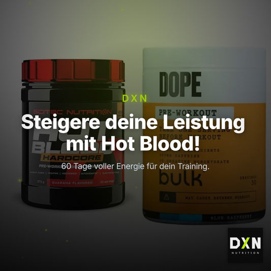 Booster-Trainingsvorrat: Scitec Hot Blood – 60 Tage, 75 Portionen – Clean Showcase Plus