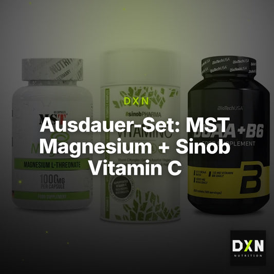 Ausdauer-Set: MST Magnesium + Sinob Vitamin C + BioTech BCAA+B6 – Clean Showcase Plus