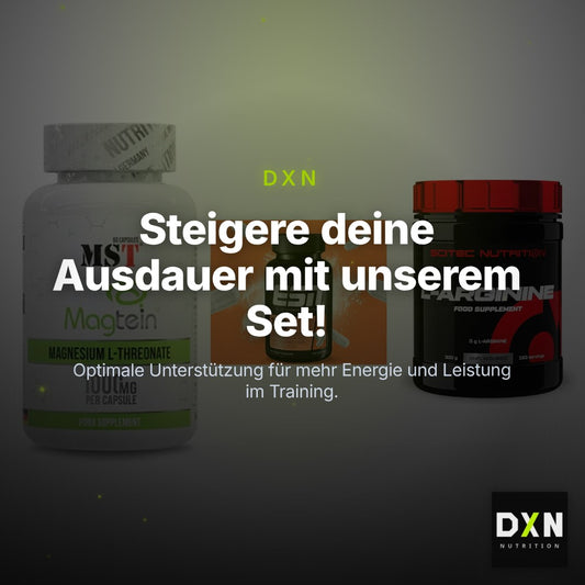 Ausdauer-Set: MST Magnesium + ESN Zinc + Scitec Arginin – Clean Showcase Plus