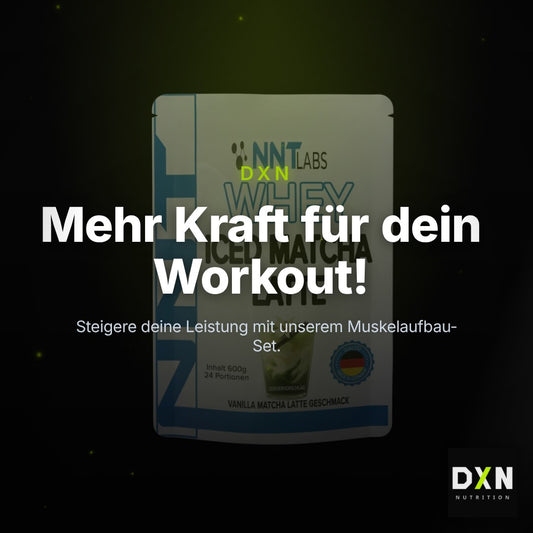 Muskelaufbau-Set: NNT Whey ICED MATCHA + CREASWISS Creatine 600 – Clean Showcase Plus