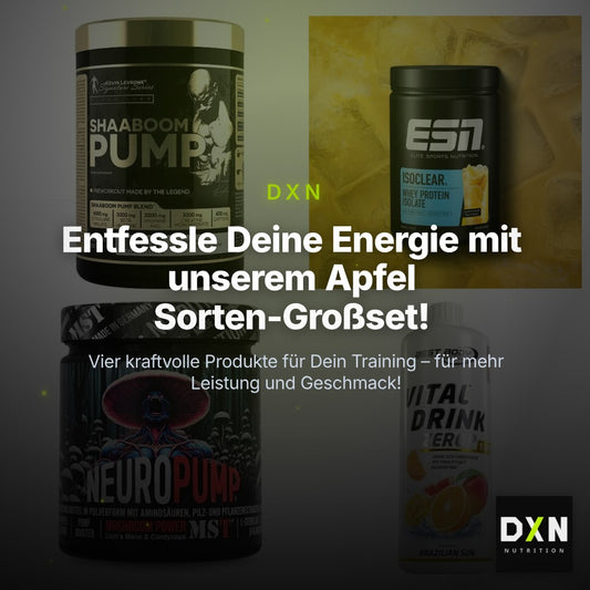 Apfel Sorten-Großset: Kevin Levrone + ESN ISOCLEAR + 2 weitere – Clean Showcase Plus