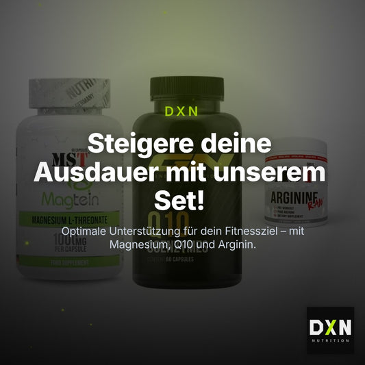 Ausdauer-Set: MST Magnesium + GN Q10 Health + MST Arginine RAW – Clean Showcase Plus