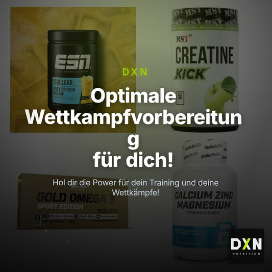 Wettkampfvorbereitung: ESN ISOCLEAR + MST Creatine + 2 weitere – Clean Showcase Plus
