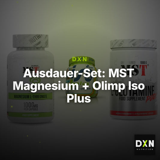 Ausdauer-Set: MST Magnesium + Olimp Iso Plus + MST Glutamine – Clean Showcase Plus