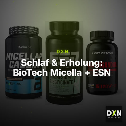 Schlaf & Erholung: BioTech Micella + ESN Magnesium + Body Attack – Clean Showcase Plus
