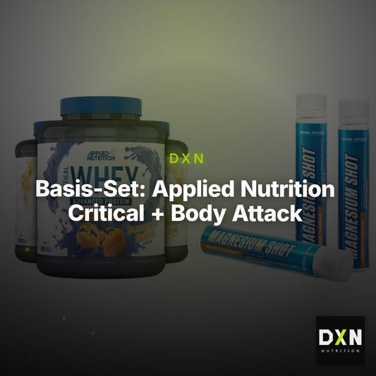 Basis-Set: Applied Nutrition Critical + Body Attack Magnesium Shots – Clean Showcase Plus