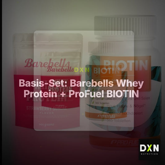 Basis-Set: Barebells Whey Protein + ProFuel BIOTIN Komplex – Clean Showcase Plus