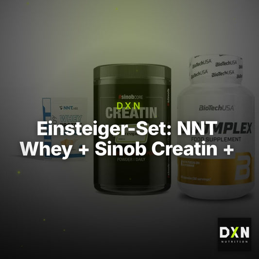 Einsteiger-Set: NNT Whey + Sinob Creatin + BioTech B – Clean Showcase Plus