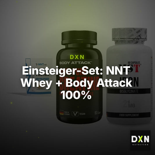 Einsteiger-Set: NNT Whey + Body Attack 100% + MST Iron Bisglyc – Clean Showcase Plus